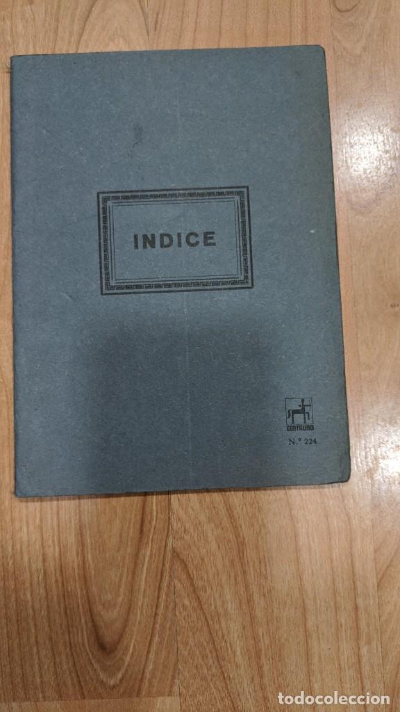 Paper Collecting Others: ANTIGUO CUADERNO &laquo;&Iacute;NDICE&raquo; CON VOCABULARIO FRANC&Eacute;S