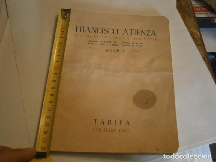 Outros artigos de papel: FRANCISCO ATIENZA, OBJETOS DE ESCRITORIO A POR MAYOR. (MADRID) TARIFA DE FEBRERO DE 1951