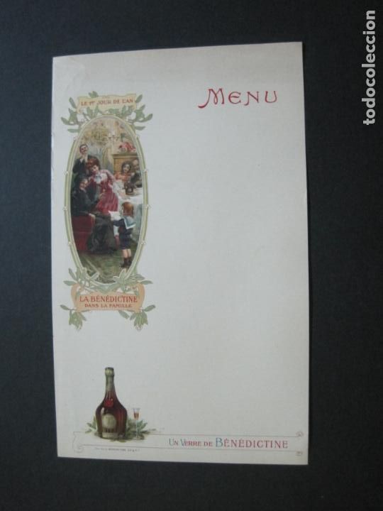 Altri oggetti di carta: LA BENEDECTINE DANS LA FAMILLE-MENU ANTIGUO CON PUBLICIDAD-VER FOTOS-(K-1346)