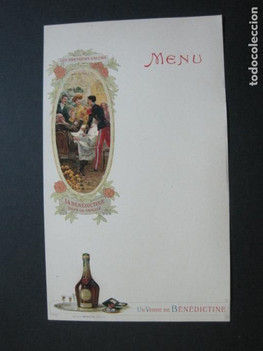 Altri oggetti di carta: LA BENEDECTINE DANS LA FAMILLE-MENU ANTIGUO CON PUBLICIDAD-VER FOTOS-(K-1348)