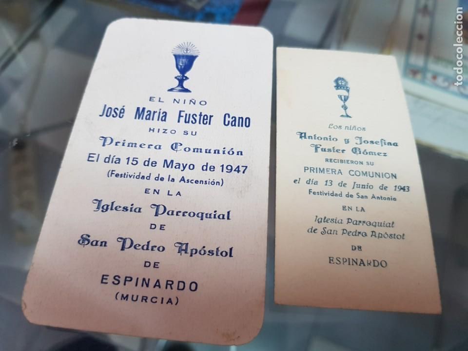 Outros artigos de papel: ANTIGUAS ESTAMPAS RELIGIOSAS COMUNION FUSTER ESPINARDO MURCIA A&Ntilde;OS 40