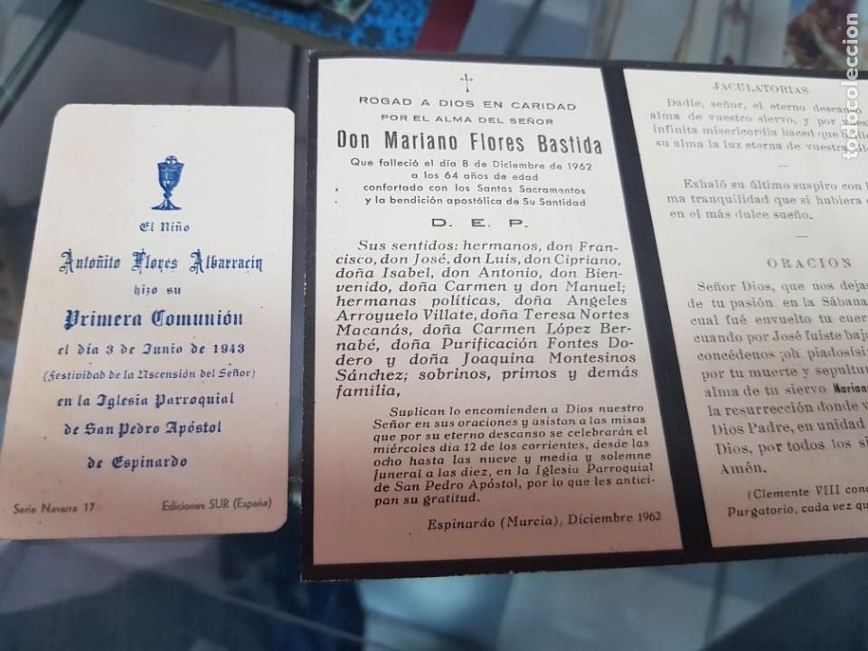 Outros artigos de papel: ANTIGUAS ESTAMPAS RELIGIOSAS FLORES ESPINARDO MURCIA