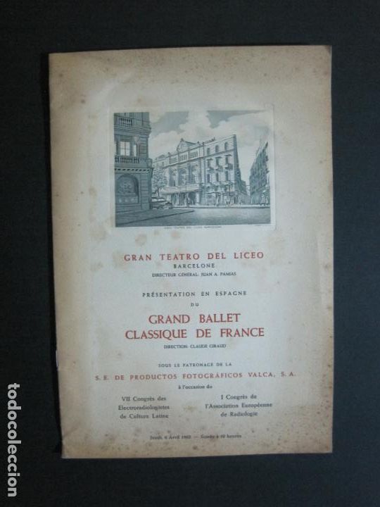 Outros artigos de papel: BARCELONA-GRAN TEATRO DEL LICEO-GRAND BALLET CLASSIQUE DE FRANCE-A&Ntilde;O 1967-VER FOTOS-(V-22.403)