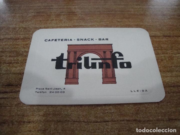 Otros Art&iacute;culos de Coleccionismo en Papel: ANTIGUA TARJETA VISITA CAFETERIA TRIUNFO RESTAURANTE PALERMO LERIDA