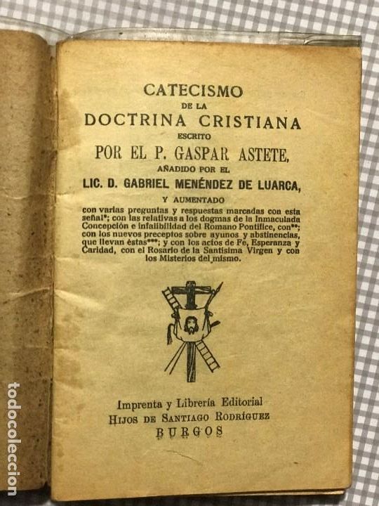 Paper Collecting Others: Catecismo de la Doctrina Cristiana. Burgos Hijos de Santiago Rodr&iacute;guez.