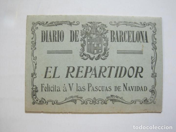 Outros artigos de papel: EL REPARTIDOR DEL DIARIO DE BARCELONA-FELICITACION ANTIGUA NAVIDAD-VER FOTOS-(76.587)