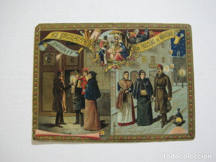 Outros artigos de papel: EL VIGILANTE DEL BARRIO-FELICITACION ANTIGUA NAVIDAD-VER FOTOS-(K-1439)