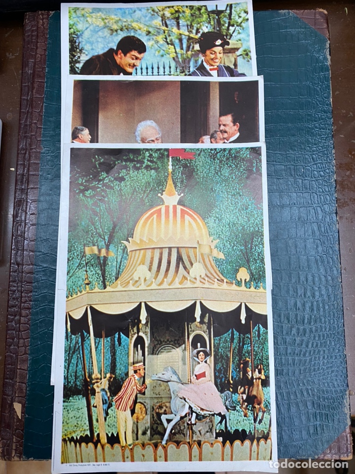 Otros art&iacute;culos de coleccionismo en papel: LOTE 3 L&Aacute;MINAS DE MARY POPPINS. WALT DISNEY PRODUCTIONS. 1970. 23,5X15,5 CM CADA UNA.