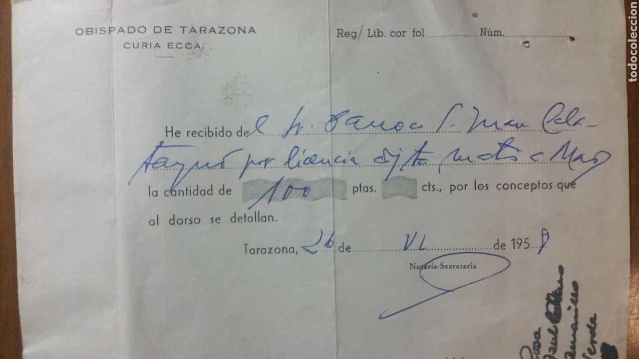 Outros artigos de papel: Tarazona Obispado CURIA ECCA