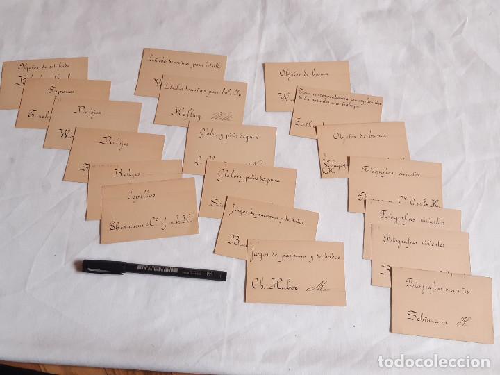 Otros Art&iacute;culos de Coleccionismo en Papel: Lote de tarjetas de fabricantes de juguetes, fotograf&iacute;as y relojes, etc. Principios s. XX.