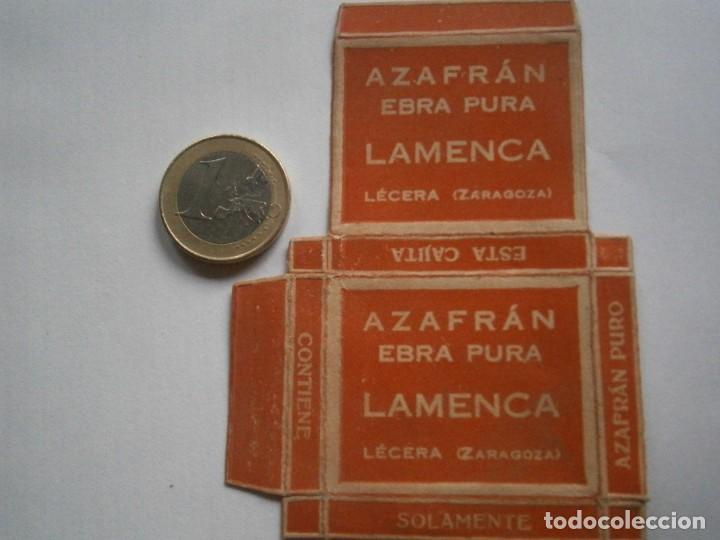 Outros artigos de papel: CAJITA PUBLICITARIA A&Ntilde;OS 40/50, AZAFRAN HEBRA PURA LAMENCA (ZARAGOZA)