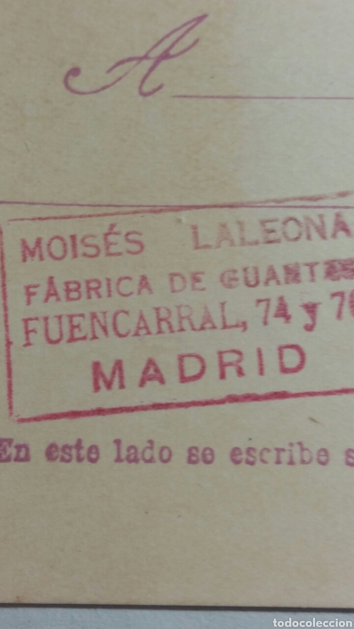 Otros Art&iacute;culos de Coleccionismo en Papel: Tarjeta postal Madrid Fabrica de guantes Mois&eacute;s Laleona a&ntilde;o 1933