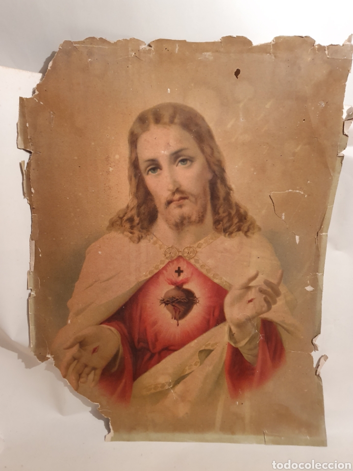 Otros art&iacute;culos de coleccionismo en papel: SAGRADO CORAZ&Oacute;N. CROMOLOTOGRAFIA SIGLO XIX.