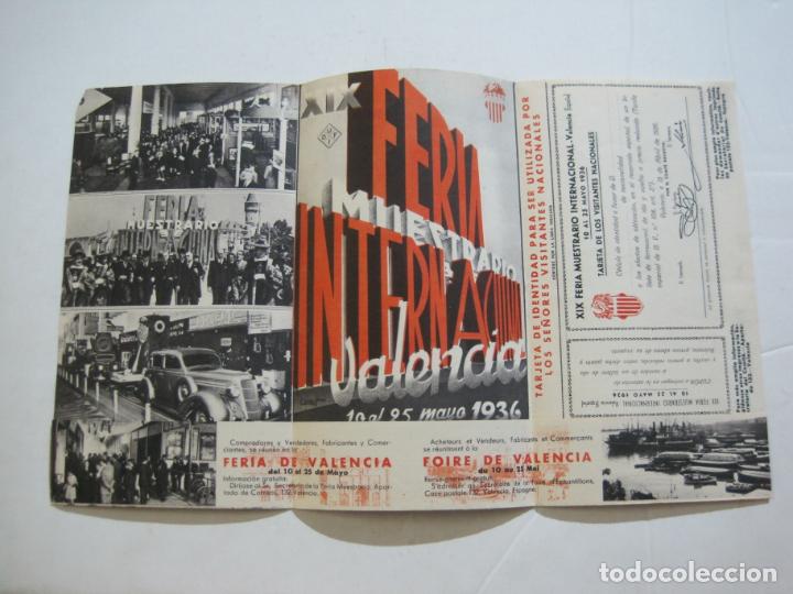 Outros artigos de papel: VALENCIA-19 FERIA MUESTRARIO INTERNACIONAL 1936-PUBLICIDAD ANTIGUA-VER FOTOS-(K-1514)