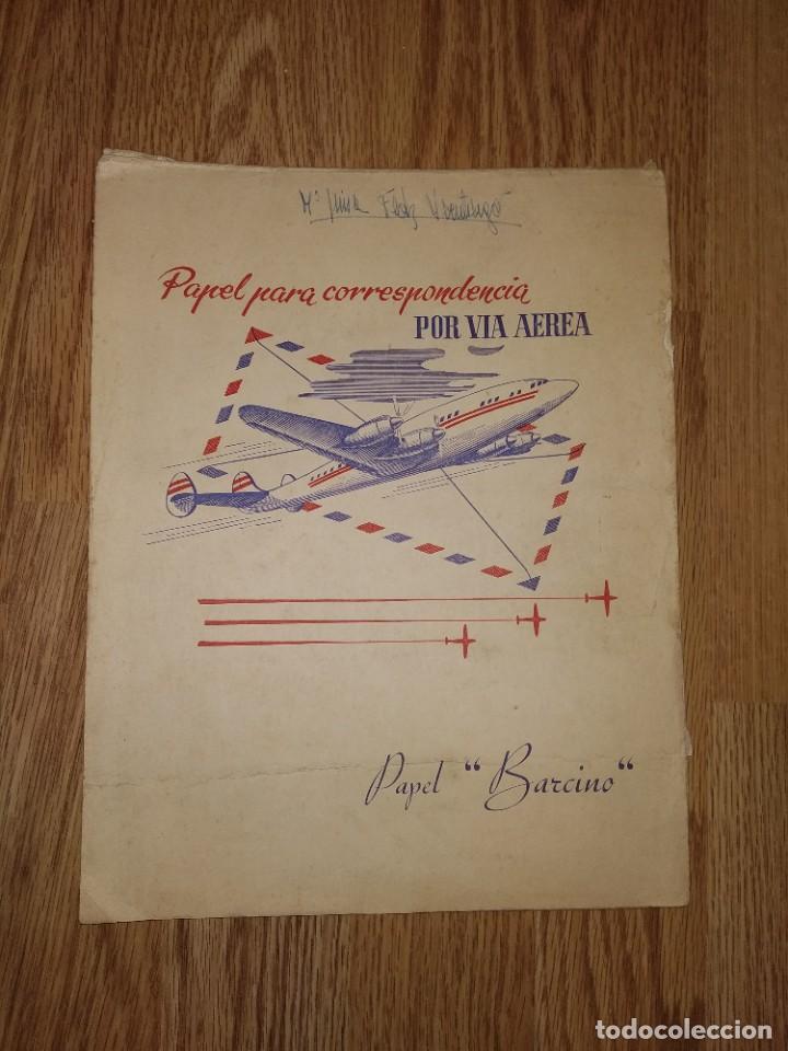 Otros Art&iacute;culos de Coleccionismo en Papel: PAPEL CORRESPONDENCIA VIA AEREA BARCINO