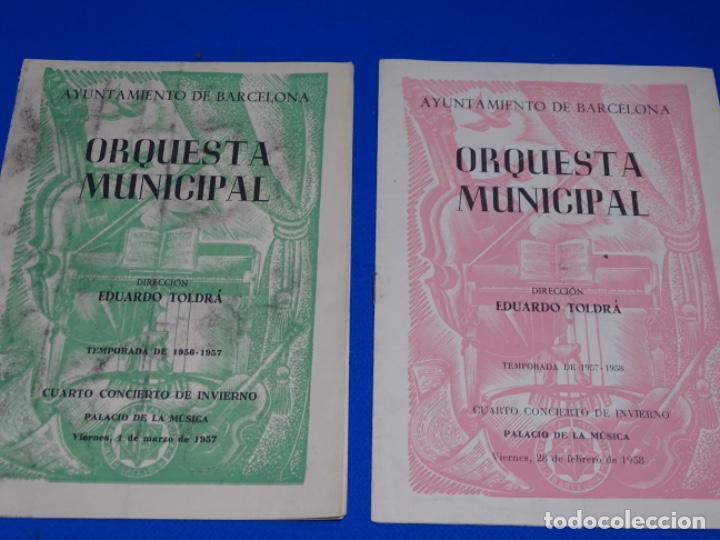 Otros Art&iacute;culos de Coleccionismo en Papel: 2 FOLLETOS DE CONCIERTOS DEL PALAU DE LA M&Uacute;SICA A&Ntilde;OS 1956-57-58.EDUARDO TOLRA.