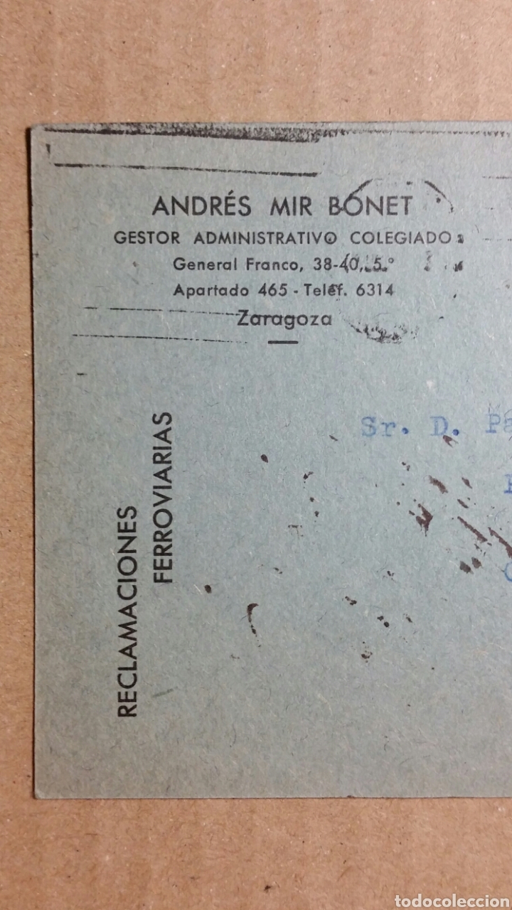 Outros artigos de papel: Zaragoza reclamaciones ferroviarias a&ntilde;o 1947