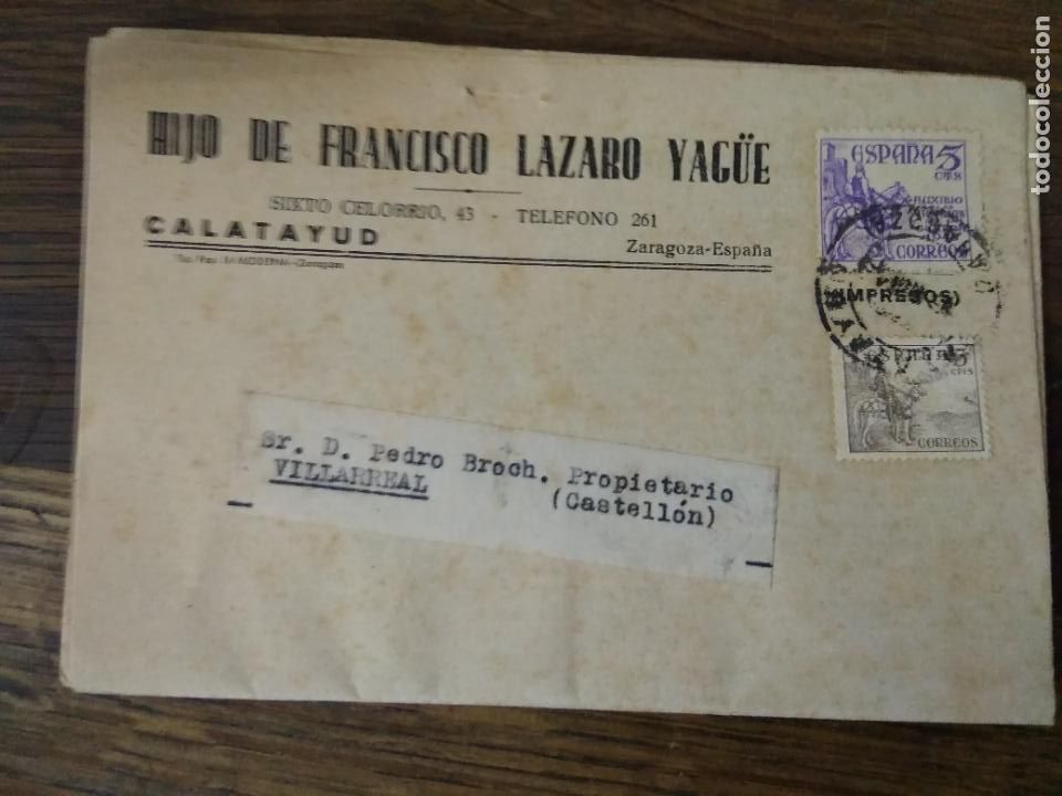 Sammelleidenschaft Andere Papierartikel: Papel Hijo de Francisco L&aacute;zaro Yag&uuml;e. Zaragoza-Espa&ntilde;a. Papel-48