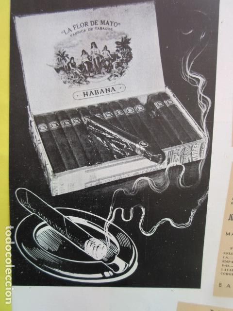 Otros Art&iacute;culos de Coleccionismo en Papel: PUBLICIDAD 1953 - LA FLOR DE MAYO PUROS HABANO HABANA CUBA - TAMA&Ntilde;O 13 X 19 CM.