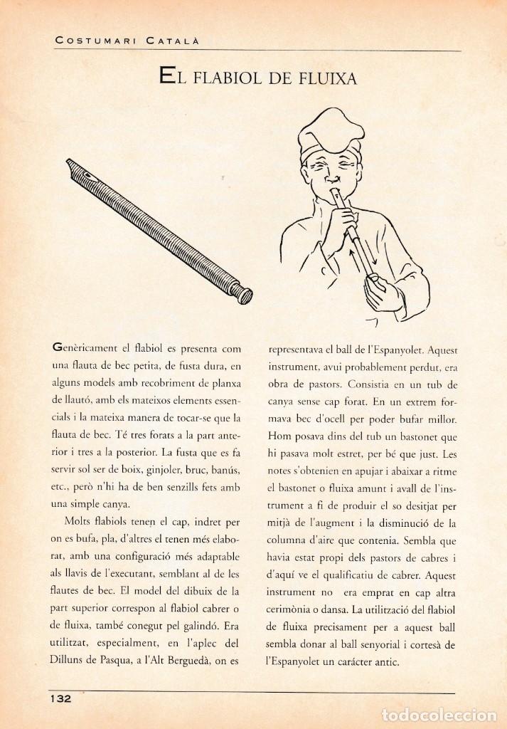 Collectionnisme Papier divers: INSTRUMENTS MUSICALS - FLABIOL DE FLUIXA / FOTO REV. ELS FERRETS - FULL COSTUMARI CATALA -