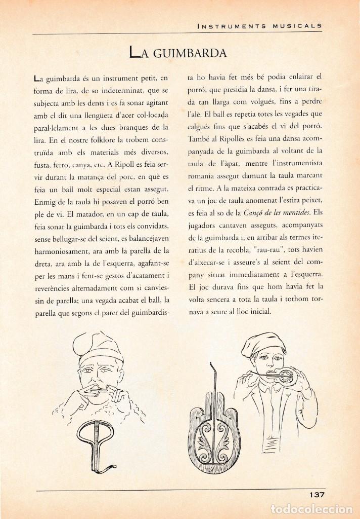 Collectionnisme Papier divers: INSTRUMENTS MUSICALS - LA GUIMBARDA / FOTO REV. GUITARRA DE FUSTA O SALTERI -FULL COSTUMARI CATALA -