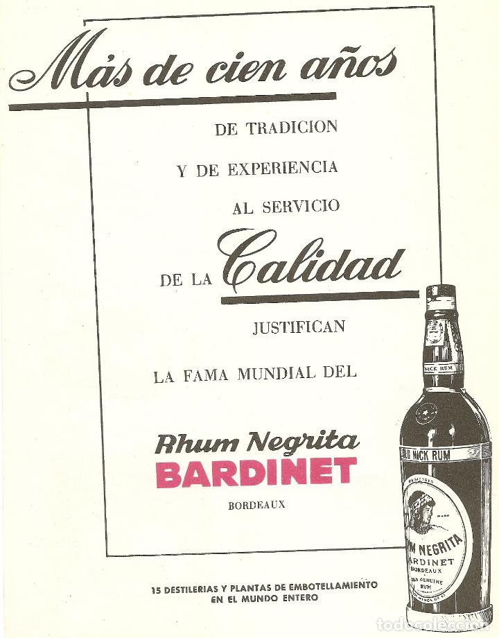 Paper Collecting Others: rhum negrita bardinet - HOJA SUELTA PUBLICIDAD DE LA REVISTA VISOR