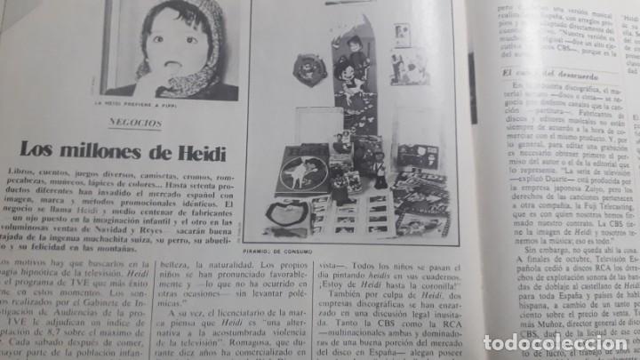 Otros art&iacute;culos de coleccionismo en papel: LOS DINEROS DE LA SERIE HEIDI. RECORTE DE CAMBIO 16, ENERO 1976