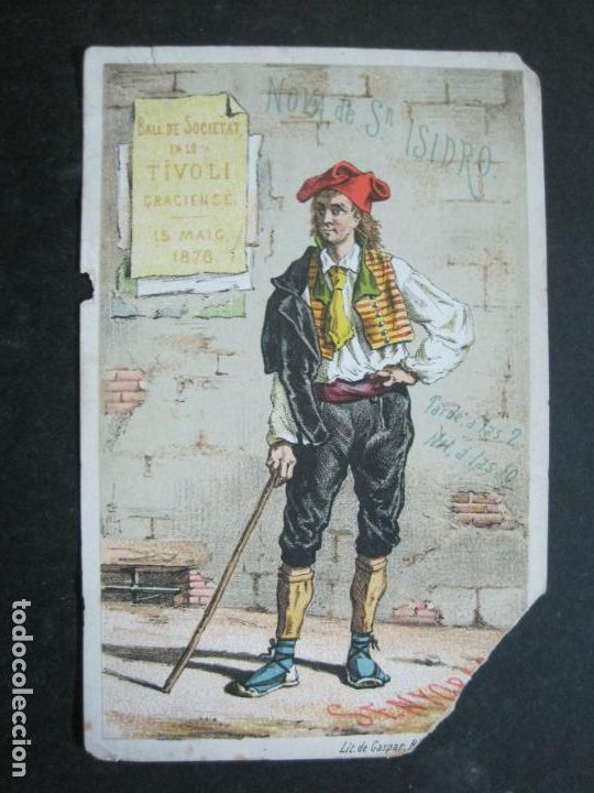 Otros art&iacute;culos de coleccionismo en papel: TIVOLI GRACIENSE-BALL DE SOCIETAT-A&Ntilde;O 1878-INVITACION-BAILE SOCIEDAD-VER FOTOS-(76.887)