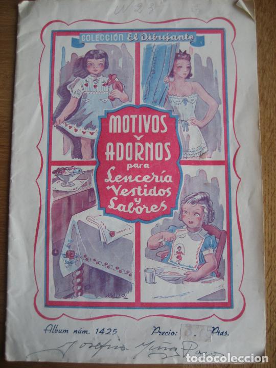 Otros Art&iacute;culos de Coleccionismo en Papel: Coleccion el Dibujante. N&ordm; 1425. Motivos y adornos para lencer&iacute;a, vestidos y sabores.