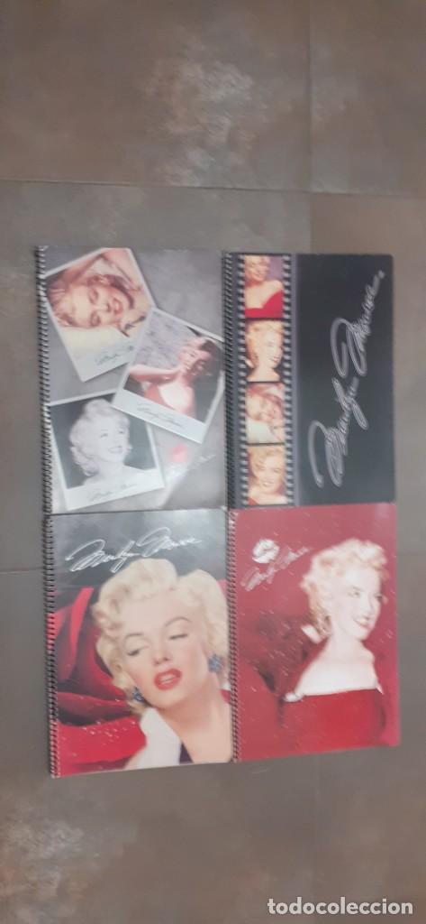 Otros art&iacute;culos de coleccionismo en papel: LOTE X 4 LIBRETA CUADERNO ESCOLAR A4 MARILYN MONROE PRODUCTO OFICIAL