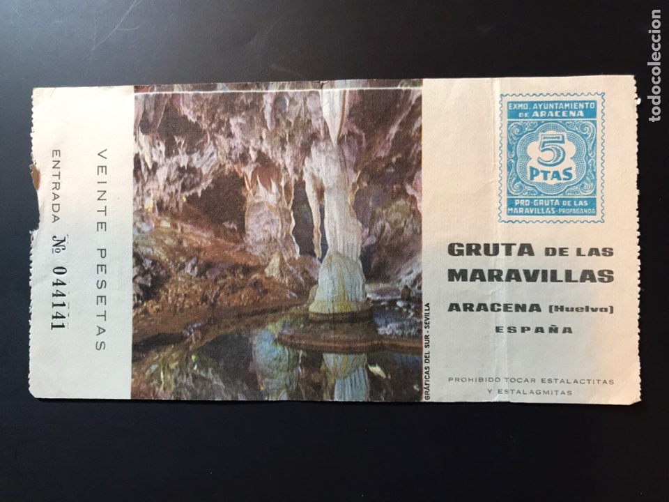 Altri oggetti di carta: Entrada Gruta de las Maravillas de Aracena (Huelva) (A&ntilde;os 50-60)