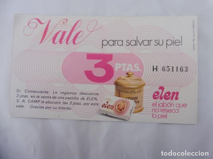 Otros Art&iacute;culos de Coleccionismo en Papel: vale jab&oacute;n elen 3 ptas para salvar su piel Cyfosa, 1972