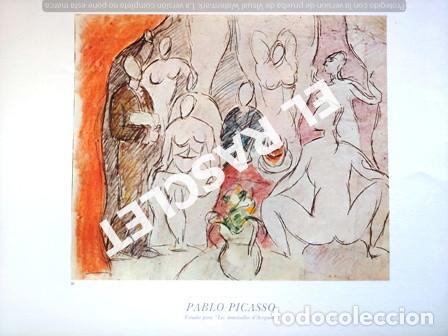 Paper Collecting Others: LAMINA REPRODUCCI&Oacute;N CUADRO DE PABLO PICASO - ESTUDIO PARA LES DEMOISELLES D' AVIGNON - SIN ENMARCAR