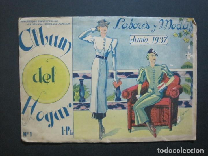 Otros art&iacute;culos de coleccionismo en papel: ALBUM DEL HOGAR-N&ordm; 1-LABORES Y MODAS-JUNIO 1937-VER FOTOS-(V-22.502)