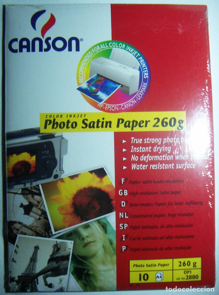 Otros Art&iacute;culos de Coleccionismo en Papel: PAPEL FOTOGR&Aacute;FICO SATINADO CANSON-COLOR INKJET 260 GR SIN ABRIR RETRACTILADO