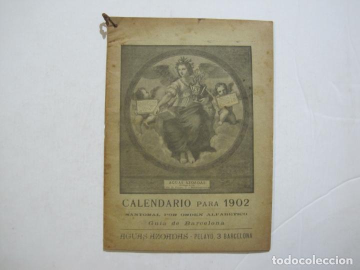 Outros artigos de papel: AGUAS AZOADAS-BARCELONA-CALENDARIO PARA 1902-VER FOTOS-(K-1743)
