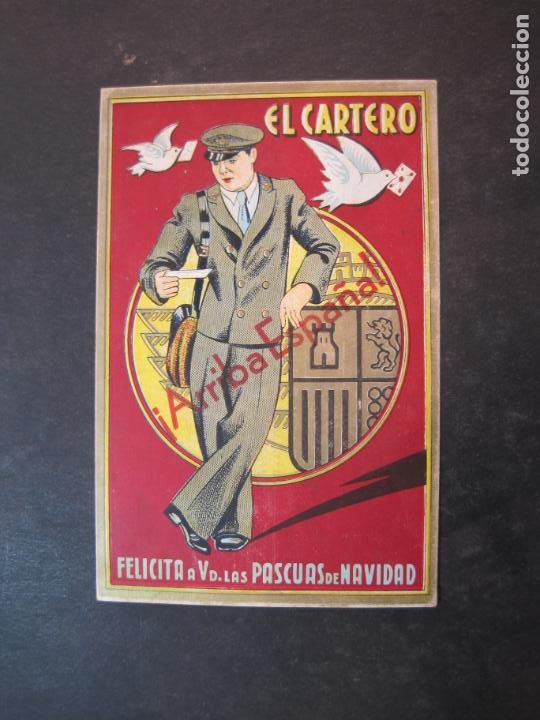 Outros artigos de papel: EL CARTERO-FELICITACION ANTIGUA-ARRIBA ESPA&Ntilde;A-VER FOTOS-(K-1776)