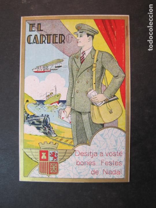Outros artigos de papel: EL CARTER-FELICITACION ANTIGUA-EL CARTERO-VER FOTOS-(K-1785)