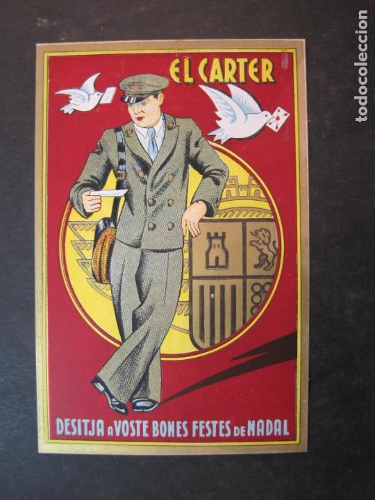 Outros artigos de papel: EL CARTER-FELICITACION ANTIGUA-EL CARTERO-VER FOTOS-(K-1786)