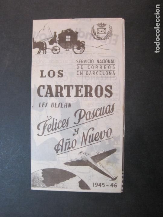 Outros artigos de papel: LOS CARTEROS-A&Ntilde;O 1945 1946-LIBRETO-SERVICIO NACIONAL CORREOS-FELICITACION ANTIGUA-VER FOTOS-(K-1794)