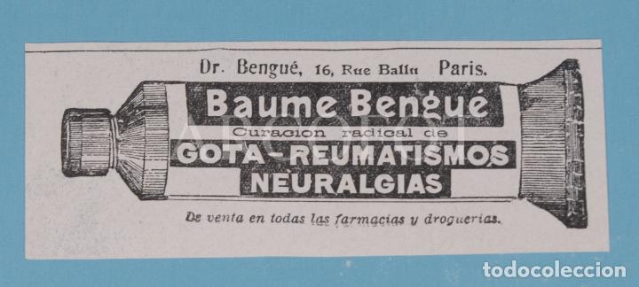 Otros Art&iacute;culos de Coleccionismo en Papel: 1925 - Anuncio publicitario de revista MUNDO GR&Aacute;FICO - BAUME BENGU&Eacute; - VER FOTOS