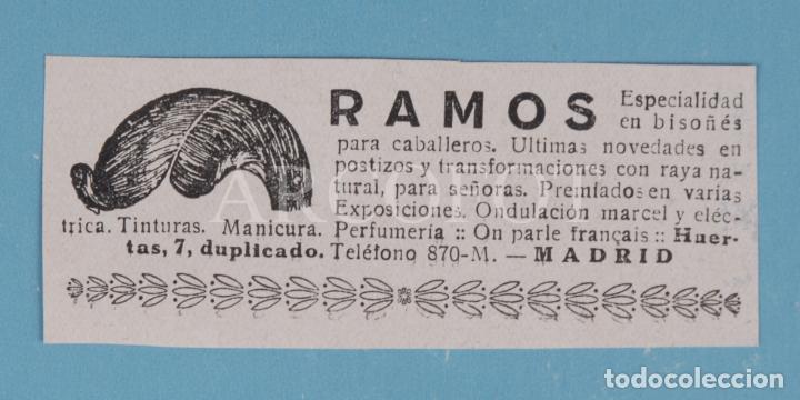 Otros Art&iacute;culos de Coleccionismo en Papel: 1925 - Anuncio publicitario de revista MUNDO GR&Aacute;FICO - BISO&Ntilde;&Eacute;S RAMOS - VER FOTOS