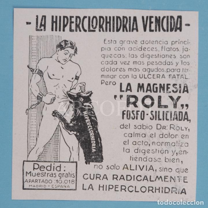 Otros Art&iacute;culos de Coleccionismo en Papel: 1925 - Anuncio publicitario de revista MUNDO GR&Aacute;FICO - MAGNESIA ROLY - VER FOTOS