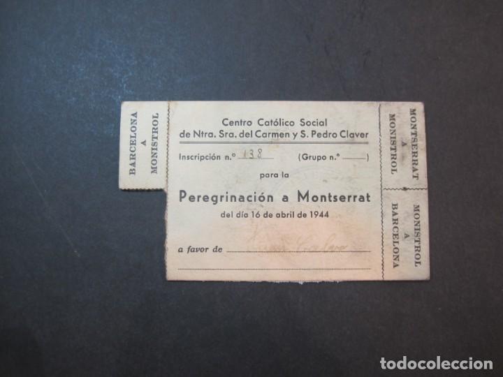 Outros artigos de papel: BARCELONA A MONISTROL-CENTRO CATOLICO SOCIAL NTRA SRA DEL CARMEN...-ABRIL 1944-VER FOTOS-(77.403