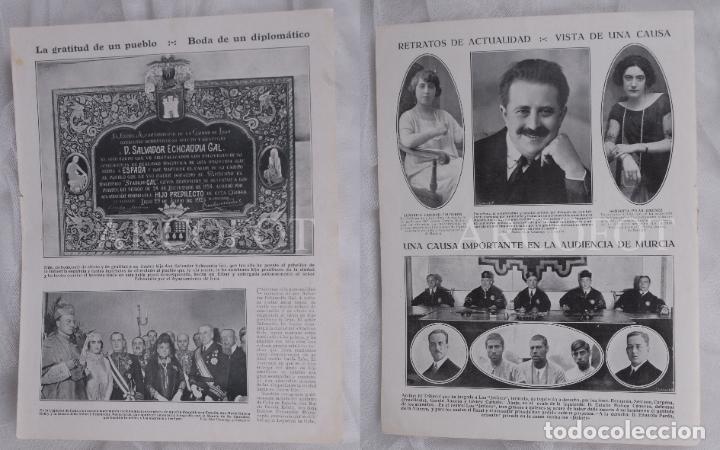 Otros Art&iacute;culos de Coleccionismo en Papel: 1925 - P&aacute;gina de la revista MUNDO GR&Aacute;FICO - RETRATOS DE ACTUALIDAD - CAUSA MURCIA - VER FOTOS