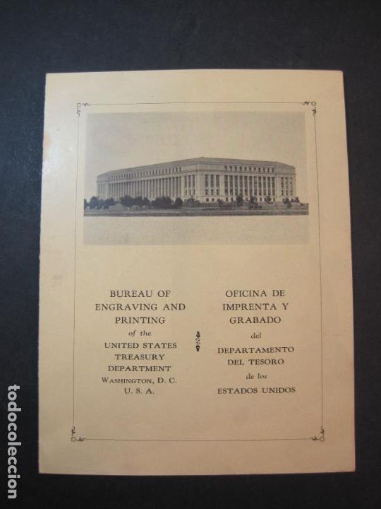 Outros artigos de papel: OFICINA DE IMPRENTA Y GRABADO DEPARTAMENTO DEL TESORO DE LOS ESTADOS UNIDOS-VER FOTOS-(K-1820)