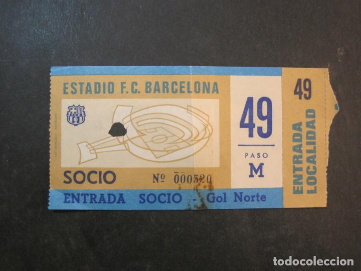 Otros Art&iacute;culos de Coleccionismo en Papel: FC BARCELONA-ENTRADA SOCIO-GOL NORTE-ENTRADA DE FUTBOL ANTIGUA-VER FOTOS-(77.410)