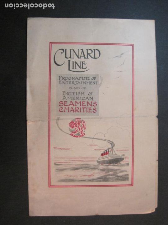 Outros artigos de papel: CUNARD LINE-PROGRAMA A&Ntilde;O 1942-VER FOTOS-(K-1845)