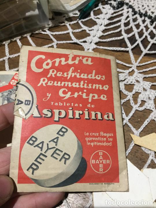 Sammelleidenschaft Andere Papierartikel: Antigua tarjeta / prospecto de farmacia Aspirina Bayer a&ntilde;os 30-40 muestra medicamento