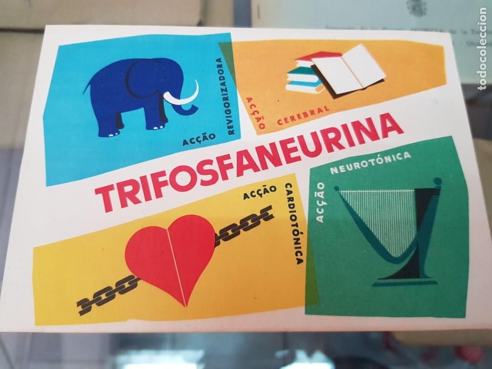 Outros artigos de papel: ANTIGUA PUBLICIDAD FARMAC&Eacute;UTICA FARMACIA TRIFISFANEURINA LABORATORIO BRUSCHETTINI GENOVA